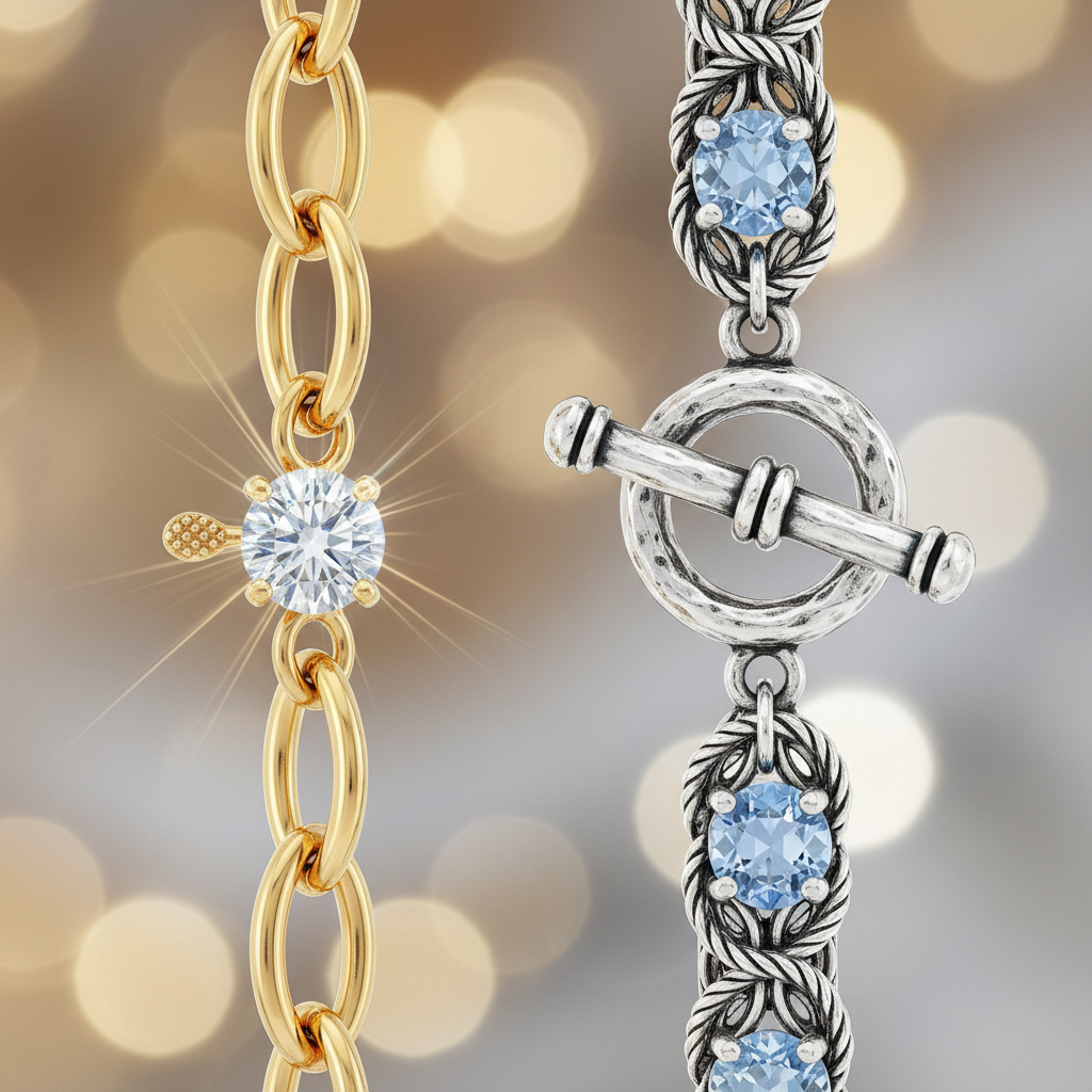 Elegant 3-Piece Jewelry Set - Necklace, Earrings & Bracelet