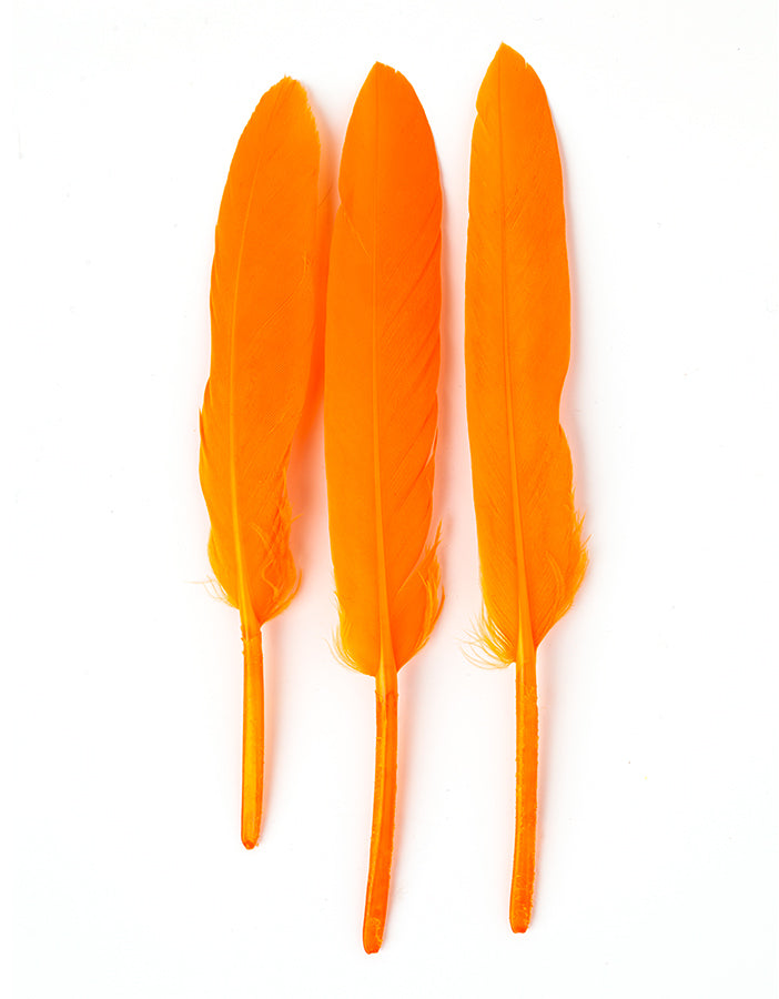 Hair product colored feather hair ornament orange AFROline (1pc)